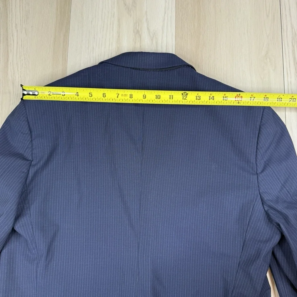 Brooks Brothers Fitzgerald BrooksCool Wool Blazer Blue Striped Mens Size 41L